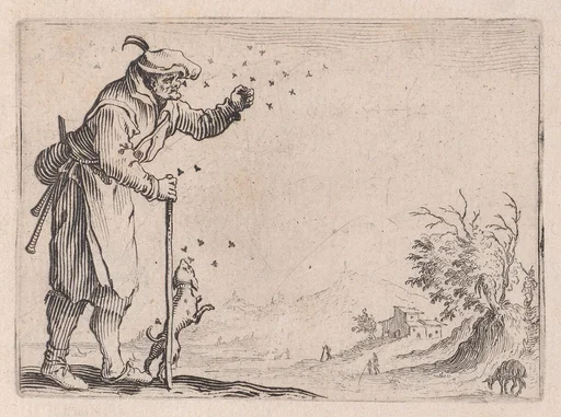 Le Paysan Assailli par les Abeilles (The Peasant Attacked by Bees), from Les Caprices Series B, The Nancy Set