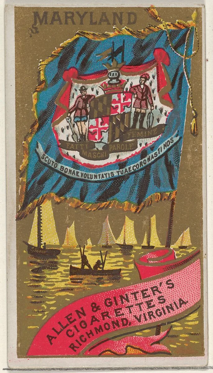 Maryland, from Flags of the States and Territories (N11) for Allen & Ginter Cigarettes Brands — Allen & Ginter
