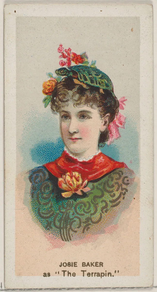 Josie Baker as "The Terrapin," from the series Fancy Dress Ball Costumes (N73) for Duke brand cigarettes — W. Duke, Sons & Co.|Knapp & Company