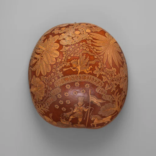 Carved Gourd Commemorating Independence from Spain