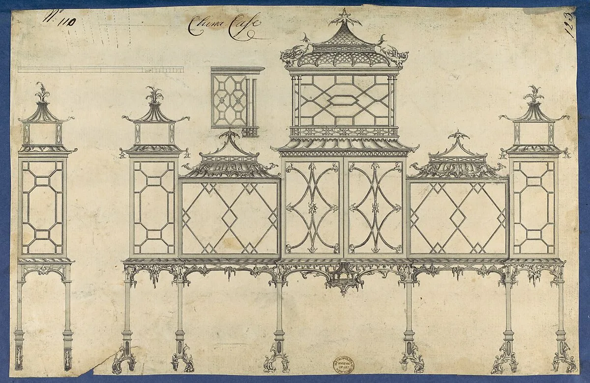 China Case, from Chippendale Drawings, Vol. II — Thomas Chippendale