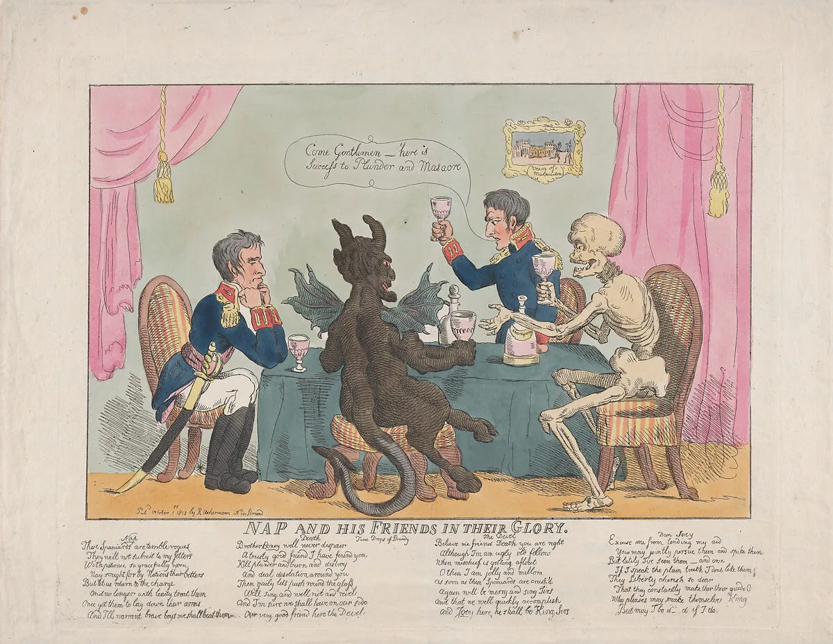 Nap and His Friends in their Glory — Napoléon Bonaparte|Rudolph Ackermann, London|Thomas Rowlandson