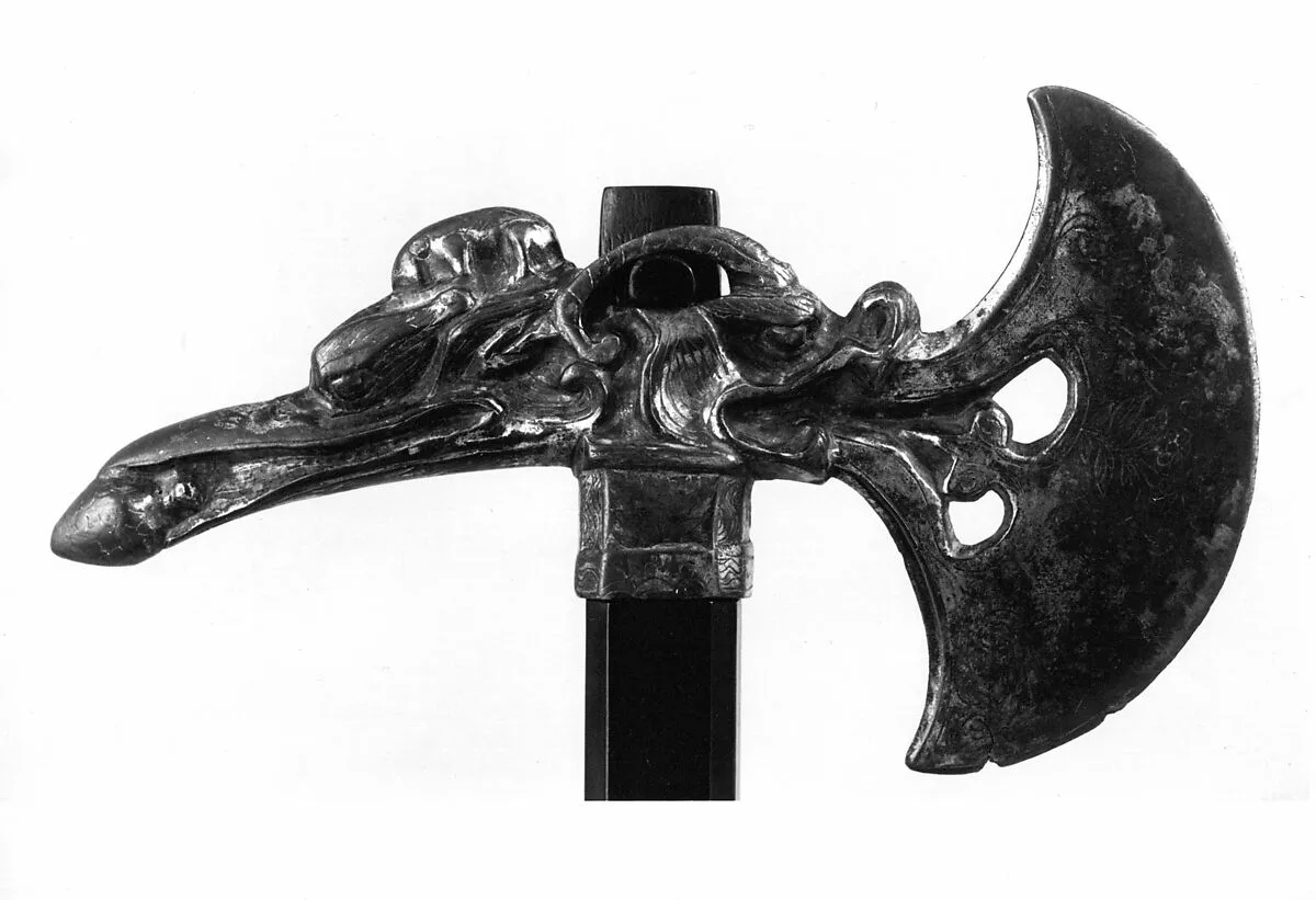 唐 鎏金銅鉞|Ceremonial ax — Unknown