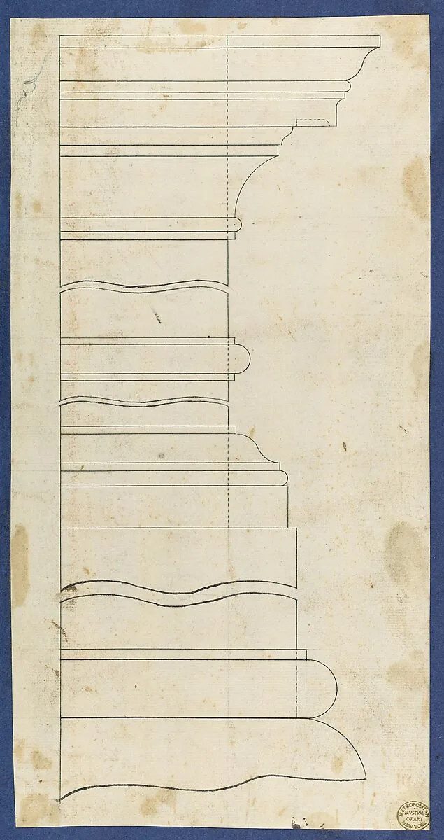 Moldings for Gothic Library Bookcase, from Chippendale Drawings, Vol. II — Thomas Chippendale