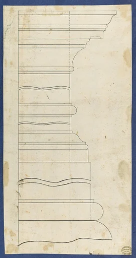 Moldings for Gothic Library Bookcase, from Chippendale Drawings, Vol. II