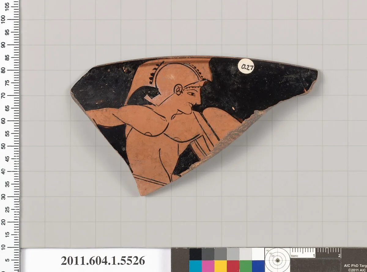 Terracotta rim fragment of a kylix (drinking cup) — Unknown