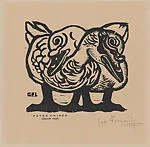 Two Chinese (Mandarin) ducks, from the portfolio '15 Grabados en madera' (Madrid 1929) — Gabriel Fernández Ledesma