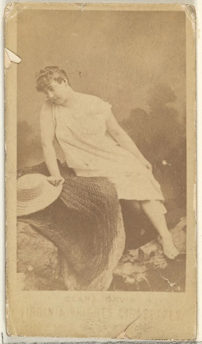 Clara Davis, from the Actors and Actresses series (N45, Type 1) for Virginia Brights Cigarettes — Allen & Ginter