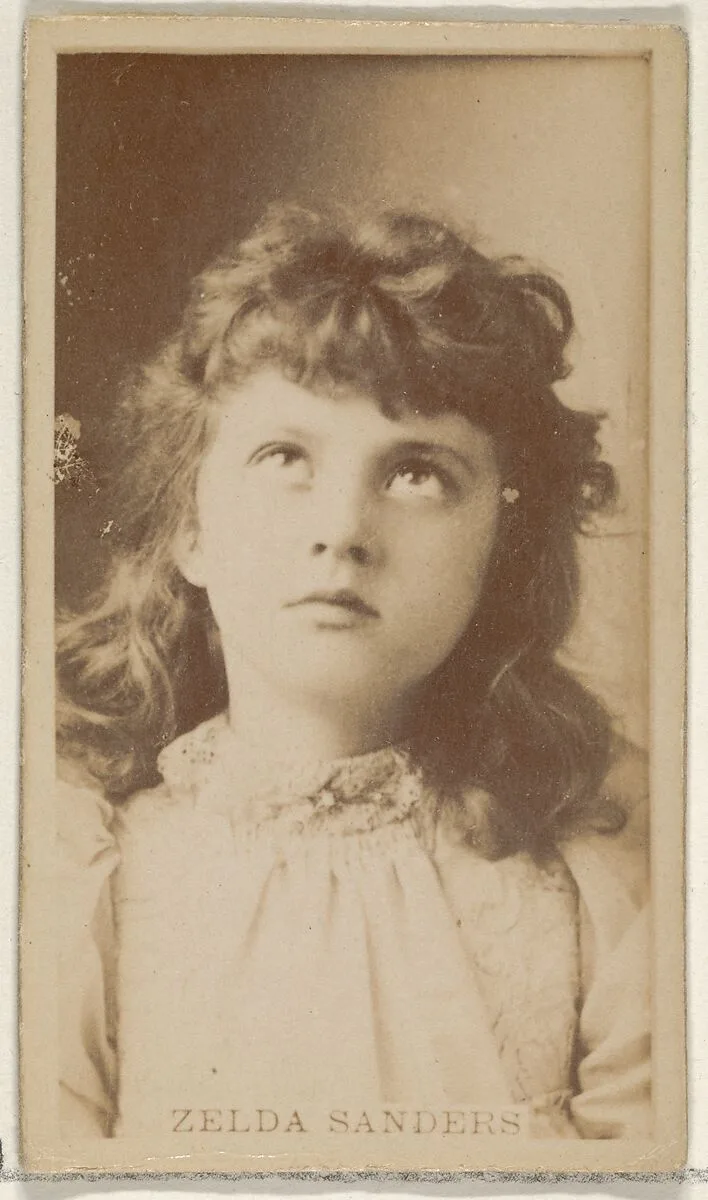 Zelda Sanders, from the Actors and Actresses series (N45, Type 8) for Virginia Brights Cigarettes — Allen & Ginter