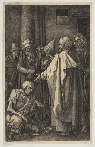 Saint Peter and Saint John at the Gate of the Temple, from "The Passion"