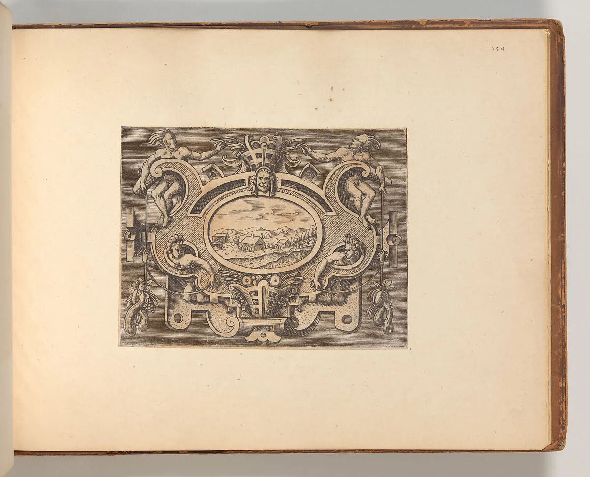 Series of Cartouches, in: Targhe ed altri ornati di varie e capricciose invenzioni (Cartouches and other ornaments of various and capricious invention, page 53) — Cornelis Bos