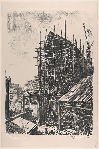 Building a Liner at Greenock (On the Clyde, no. 6) — Sir Muirhead Bone