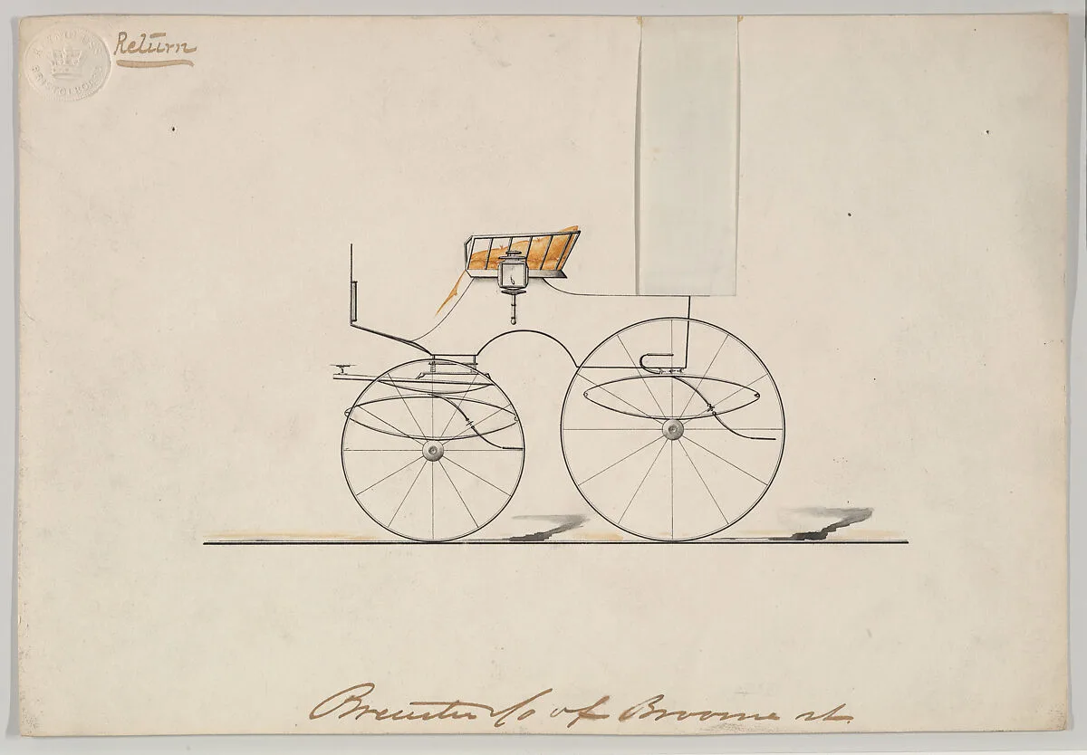 Design for 4 seat Phaeton, no top (unnumbered) — Brewster & Co.