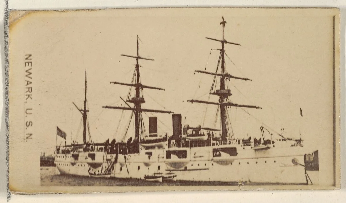 Newark, U.S.N., from the Famous Ships series (N50) for Virginia Brights Cigarettes — Allen & Ginter