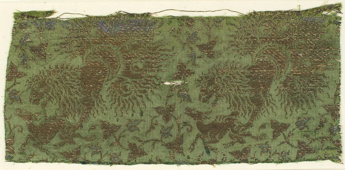 Textile with Lions, Gazelles and Foliage — Unknown