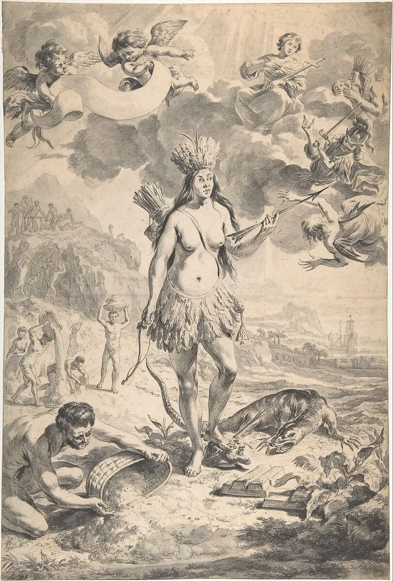 Allegory of America — Nicolaes Berchem