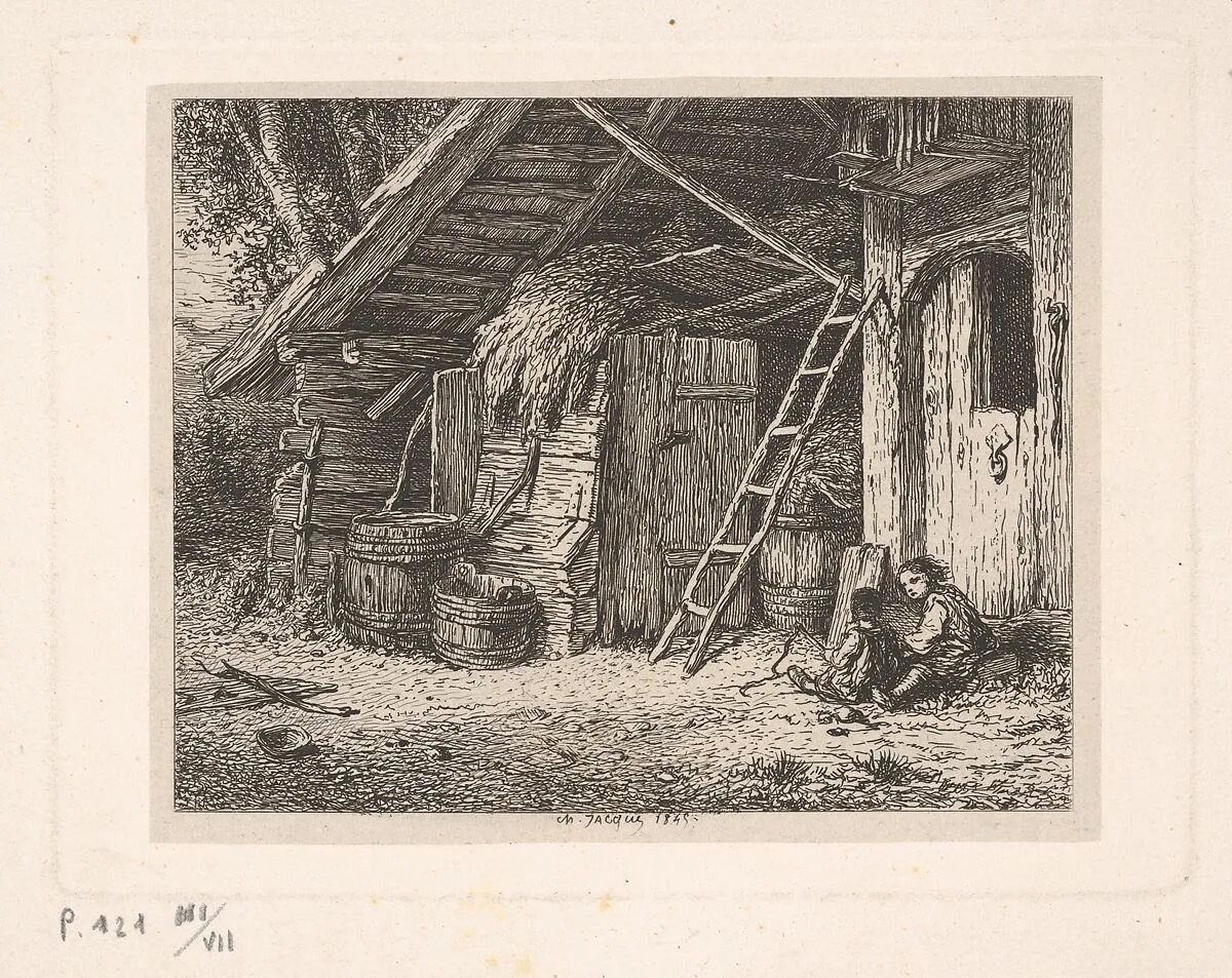Coin de ferme — Charles Jacque