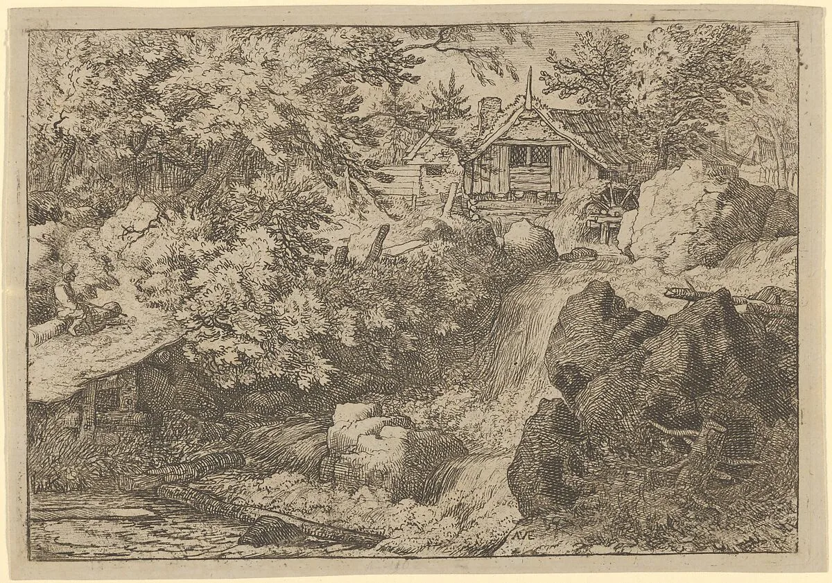 The Cascade Near the Watermill — Allart van Everdingen