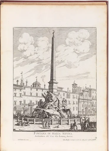 Fontana in Piazza Navona [Fontana dei Quattro Fiumi], from "La Fontane di Roma nelle Piazze e Luoghi Publici (...)"