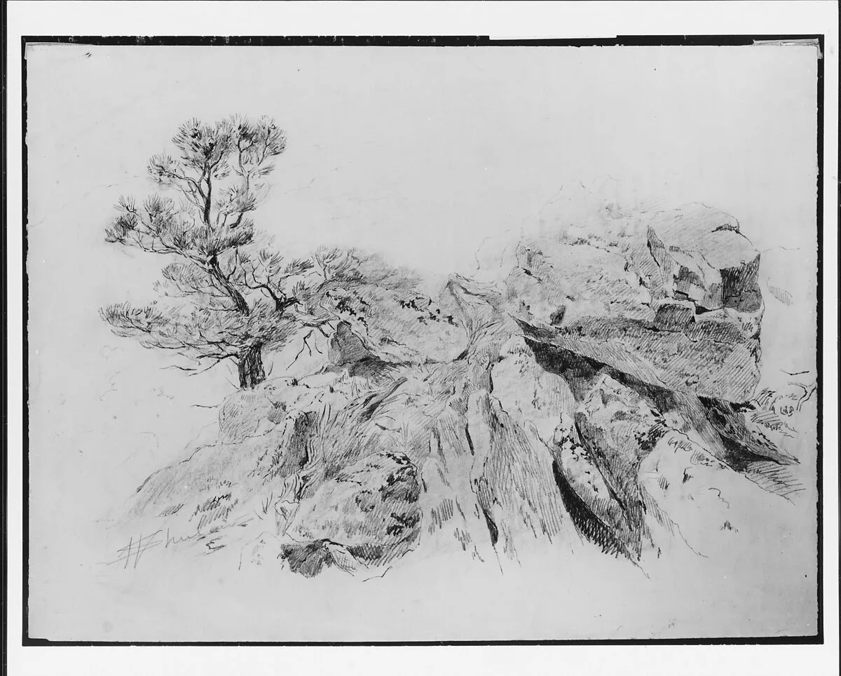 Tree and Rocks — Walter Shirlaw