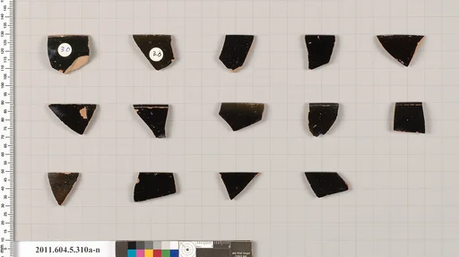 Terracotta rim fragments of kylikes (drinking cups)