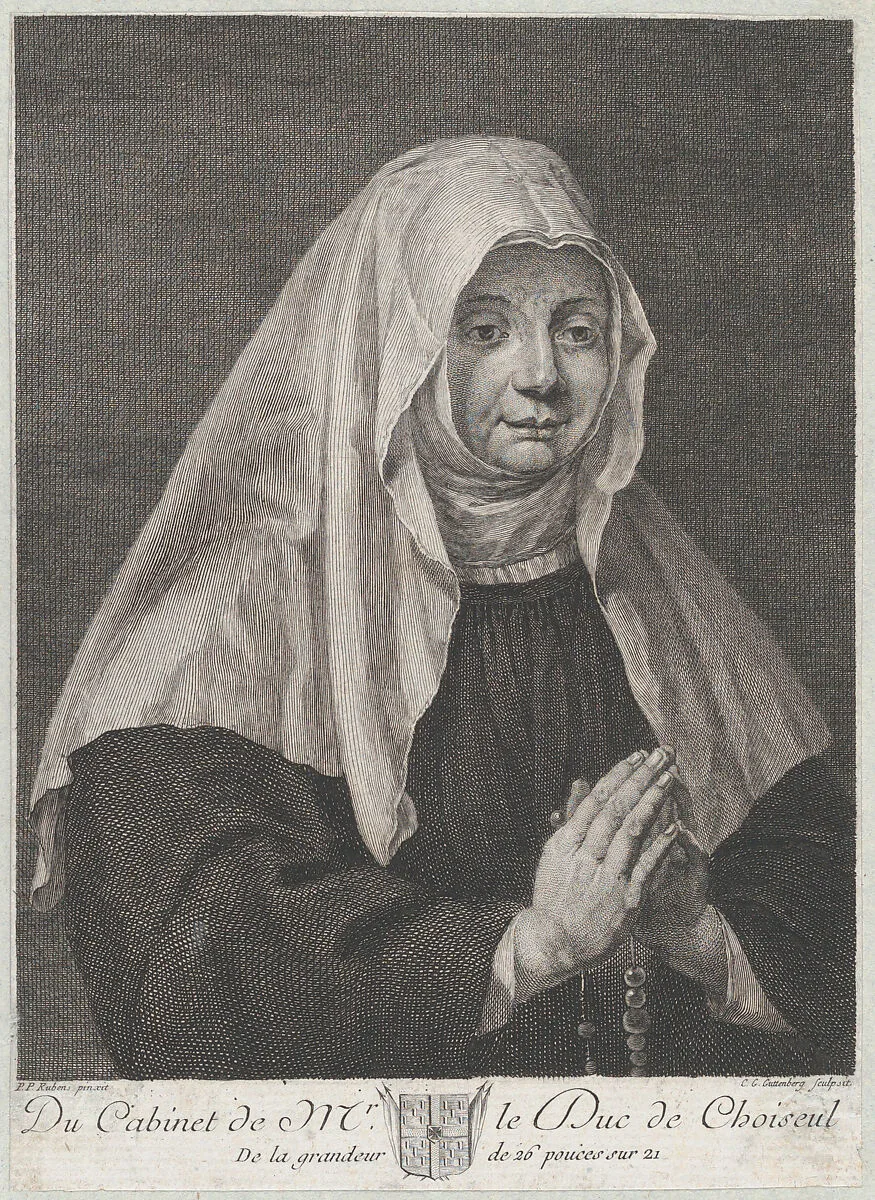 Portrait of a praying nun — Peter Paul Rubens|Carl Guttenberg