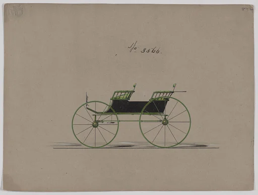 Design for 4 seat Phaeton, no top, no. 3566