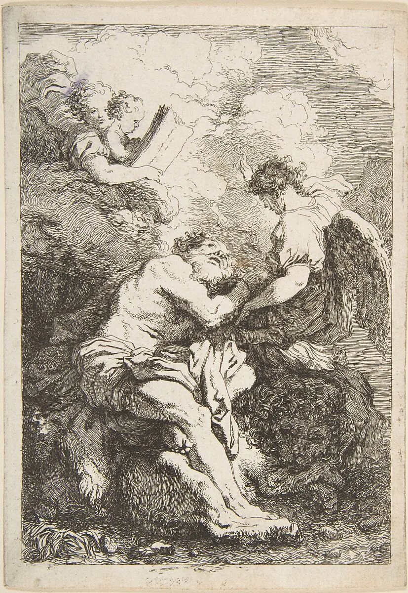 The Vision of Saint Jerome — Jean Honoré Fragonard|Johann Liss