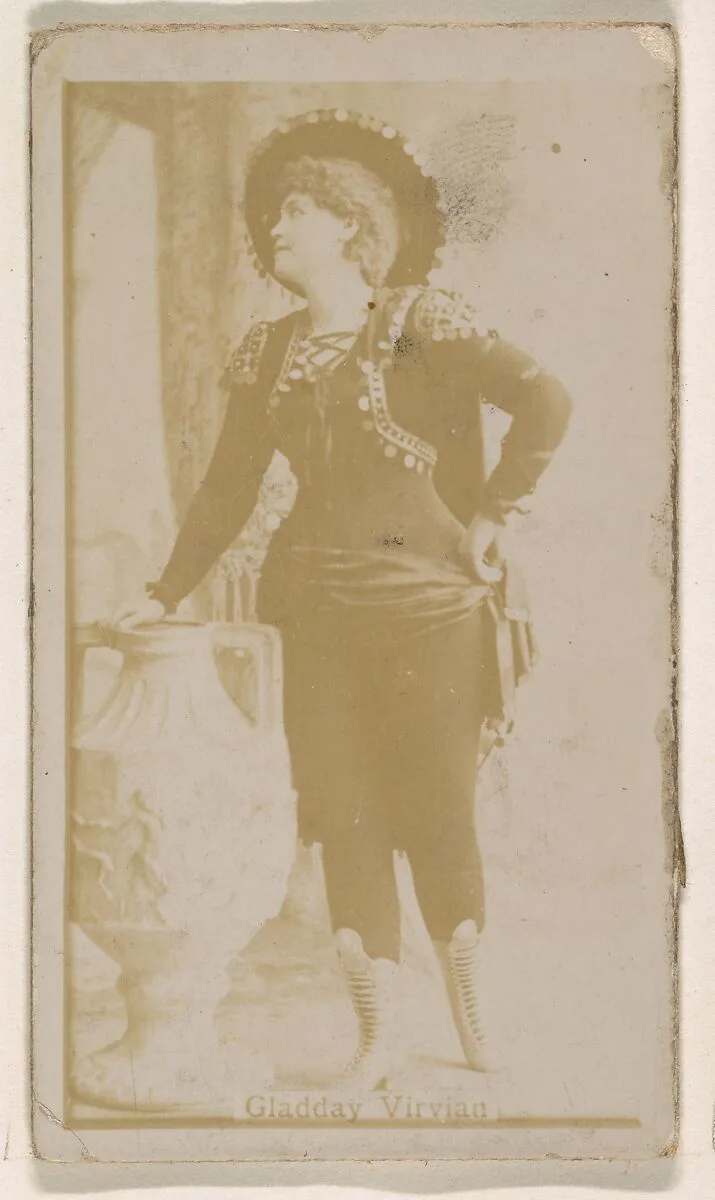 Gladday Virvian, from the Actresses series (N245) issued by Kinney Brothers to promote Sweet Caporal Cigarettes — Kinney Brothers Tobacco Company