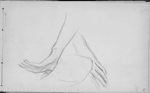 Hands of a Javanese Dancer (from Sketchbook of Javanese Dancers) — John Singer Sargent