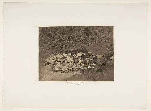 Plate 63 from "The Disasters of War" (Los Desastres de la Guerra): 'Harvest of the dead' (Muertos recogidos)
