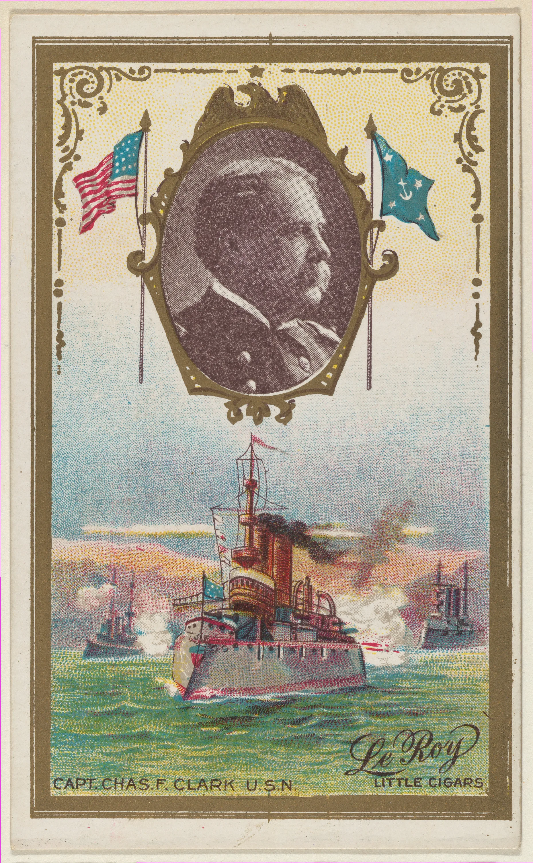 Captain Charles E. Clark, U.S. Navy, from the "Generals" series (T63), issued by LeRoy Little Cigars — LeRoy Little Cigars