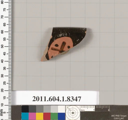 Terracotta rim fragment of a kylix (drinking cup)