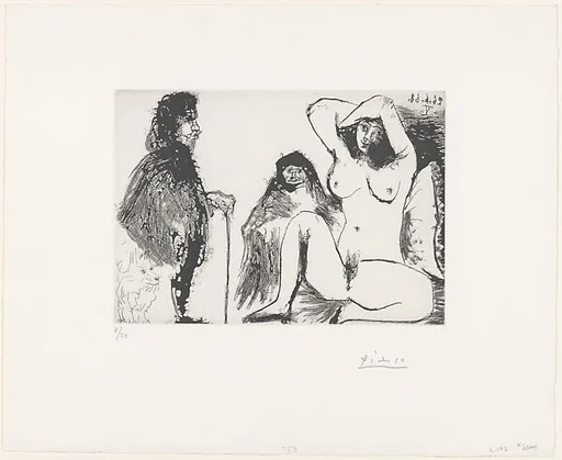 Visitor and his Dog at the Home of a Young Woman and Célestine, from 347 Suite