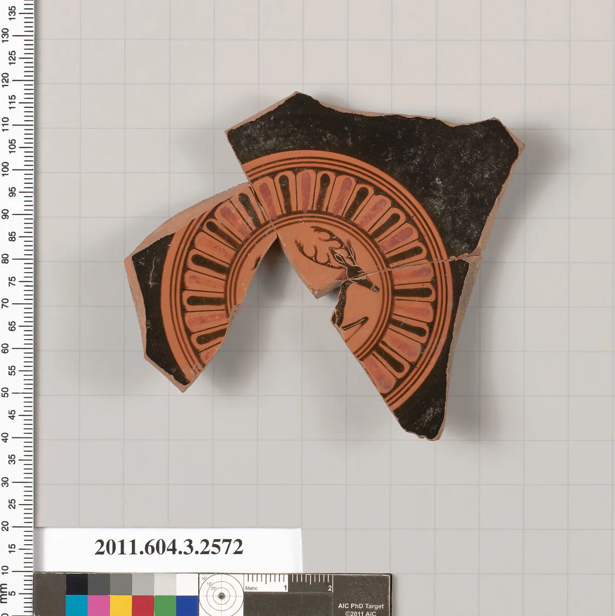 Terracotta fragment of a Little Master cup (drinking cup) — Unknown