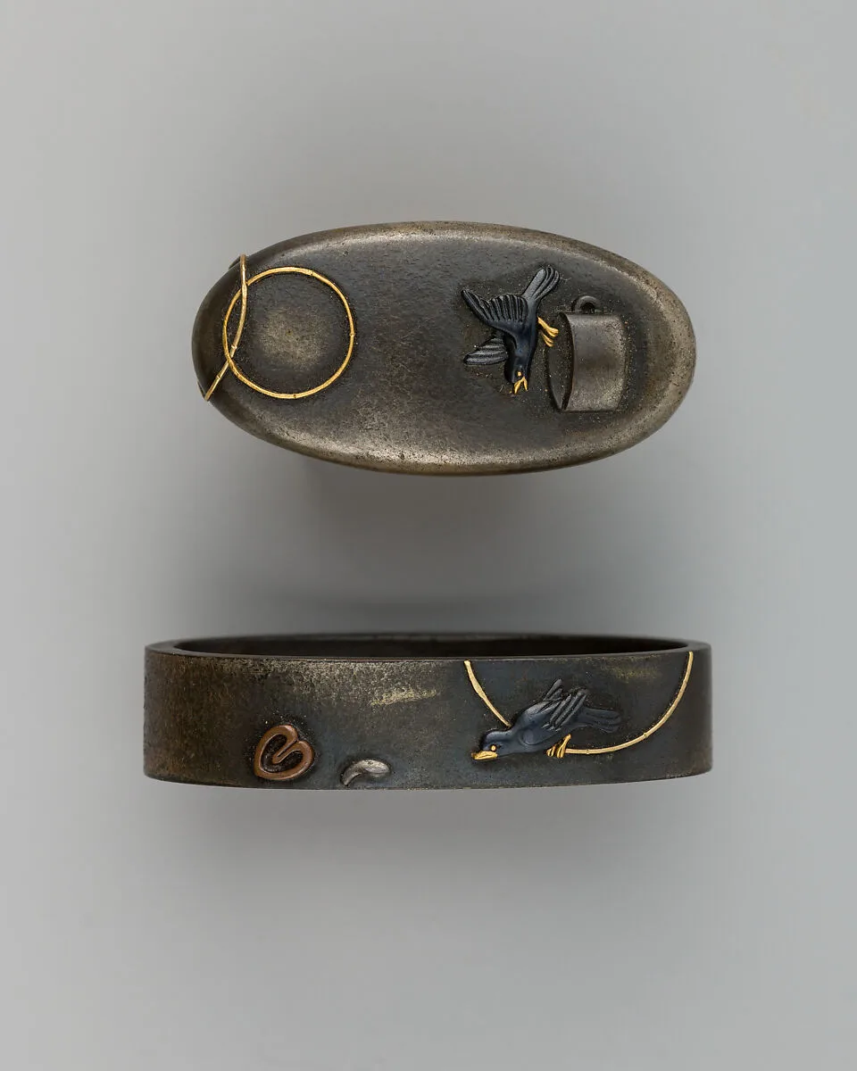 Sword-Hilt Collar and Pommel (Fuchigashira) — Unknown