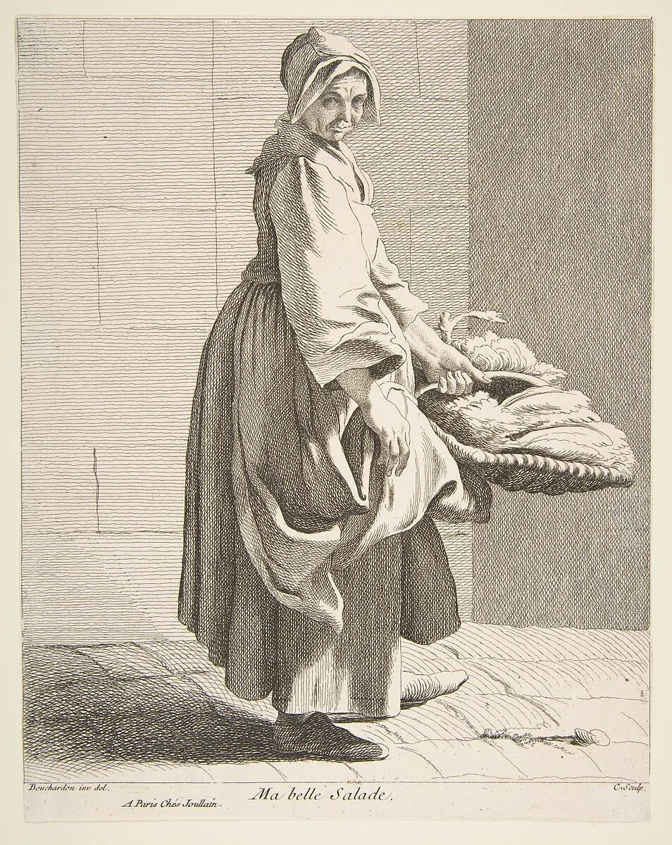Lettuce Seller — Edme Bouchardon|Anne Claude Philippe de Tubières, comte de Caylus