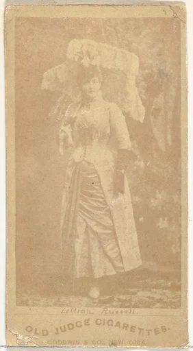 Lillian Russell, from the Actors and Actresses series (N171) for Old Judge Cigarettes