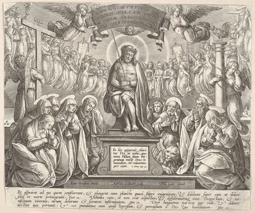 Man of Sorrows with the Three Marys and the Evangelists