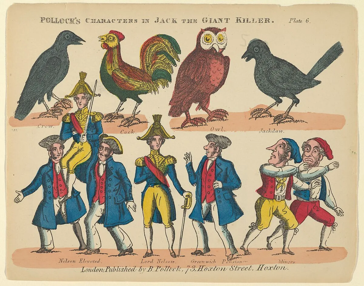 Characters, from Jack and the Giant Killer, Plate 6 for a Toy Theater — Benjamin Pollock