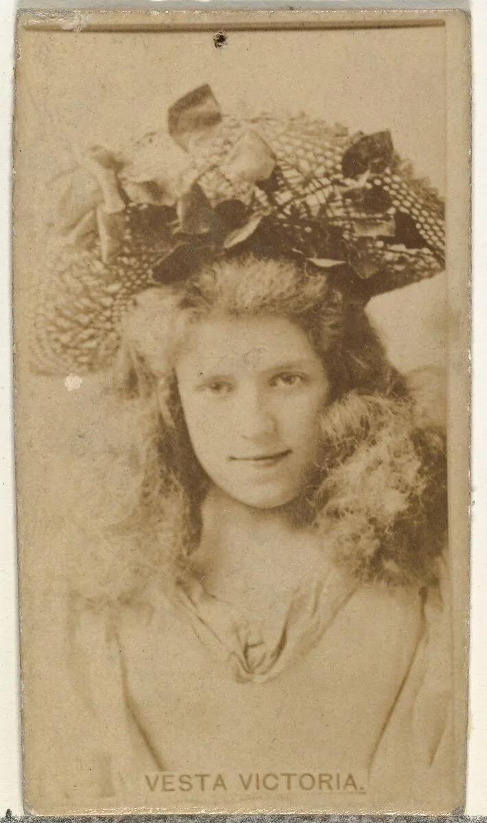 Vesta Victoria, from the Actors and Actresses series (N145-8) issued by Duke Sons & Co. to promote Duke Cigarettes — American Tobacco Company|W. Duke, Sons & Co.