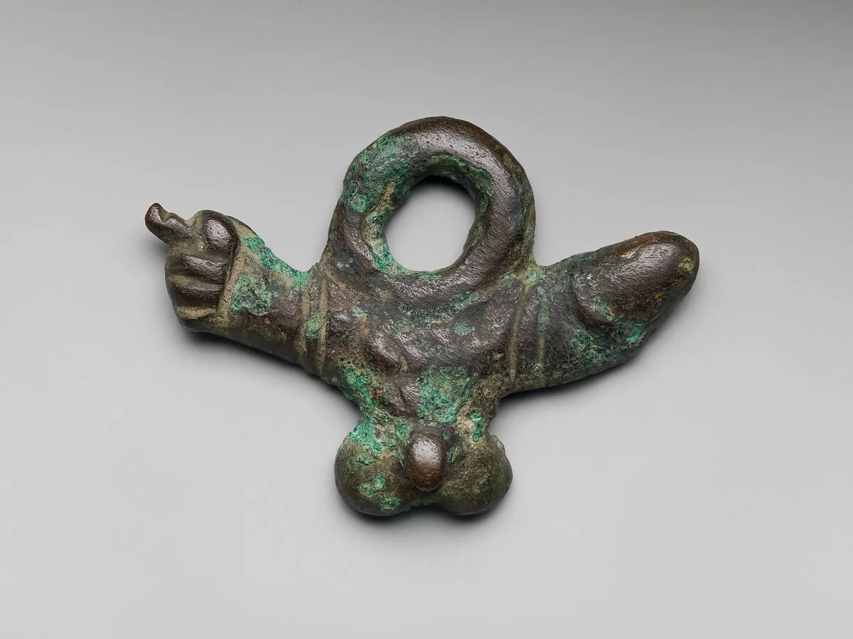 Bronze phallic amulet — Unknown
