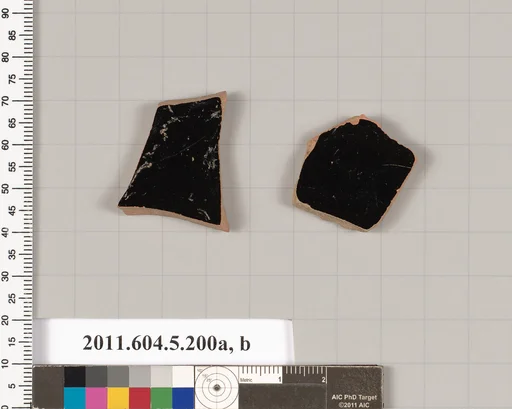 Terracotta fragments of kylikes (drinking cups)