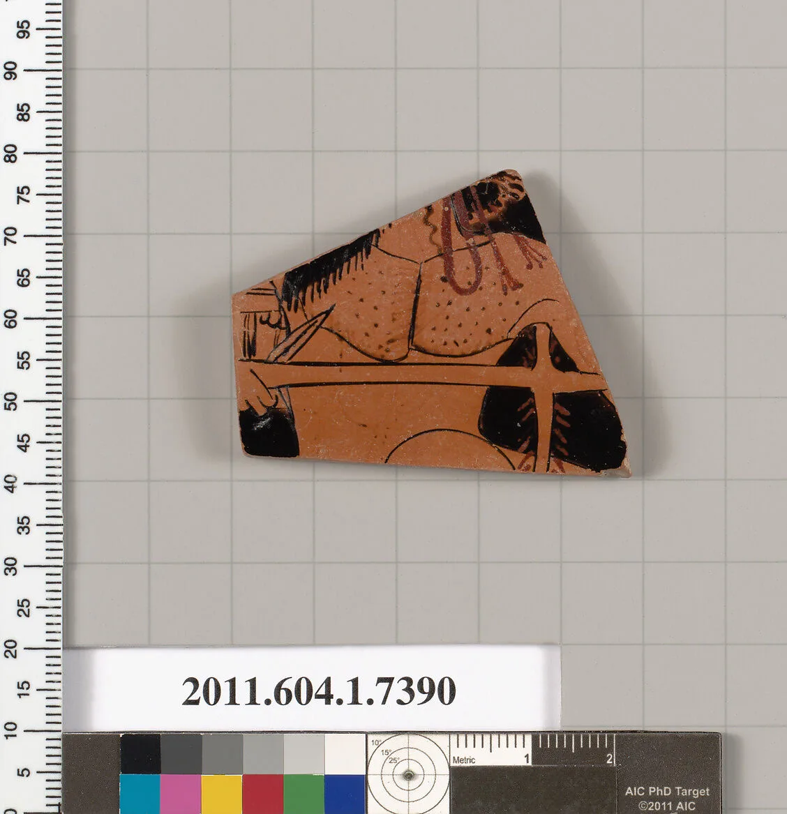 Terracotta fragment of a kylix (drinking cup) — Unknown