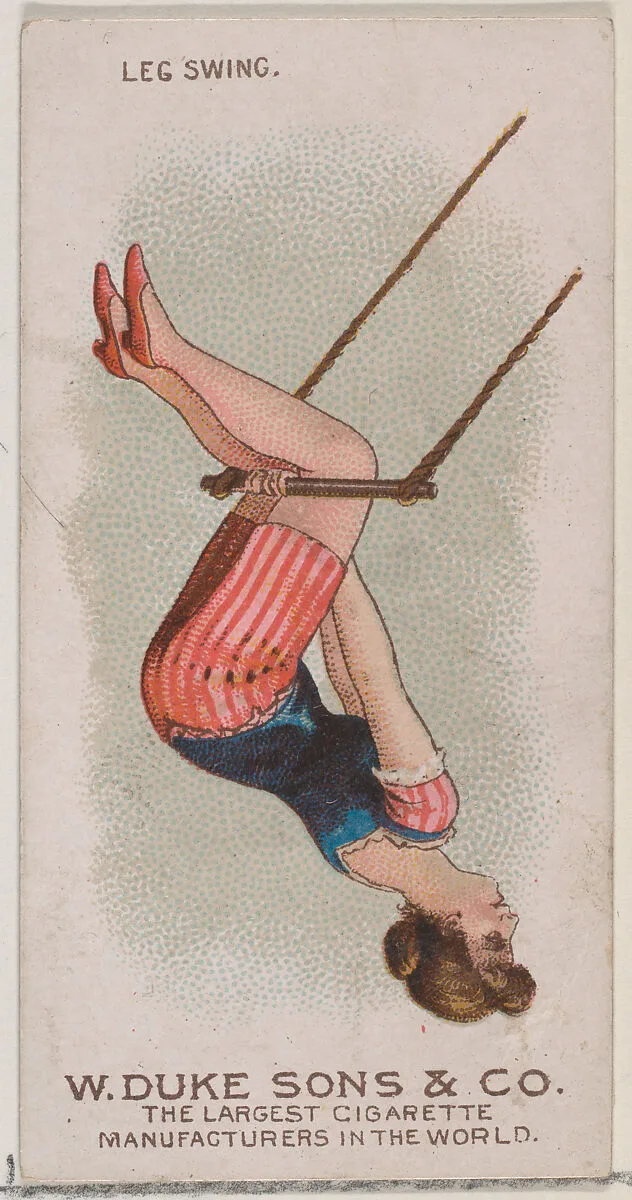 Leg Swing, from the Gymnastic Exercises series (N77) for Duke brand cigarettes — W. Duke, Sons & Co.