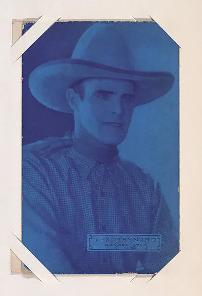 Tex Maynard from Western Stars or Scenes Exhibit Cards series (W412) — Unknown