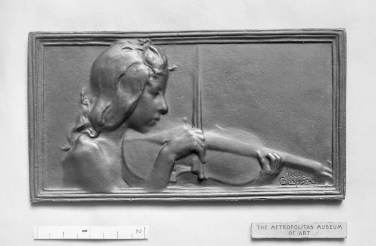 Nude bust of girl playing the violin (Le Violon) — Alexandre-Louis-Marie Charpentier