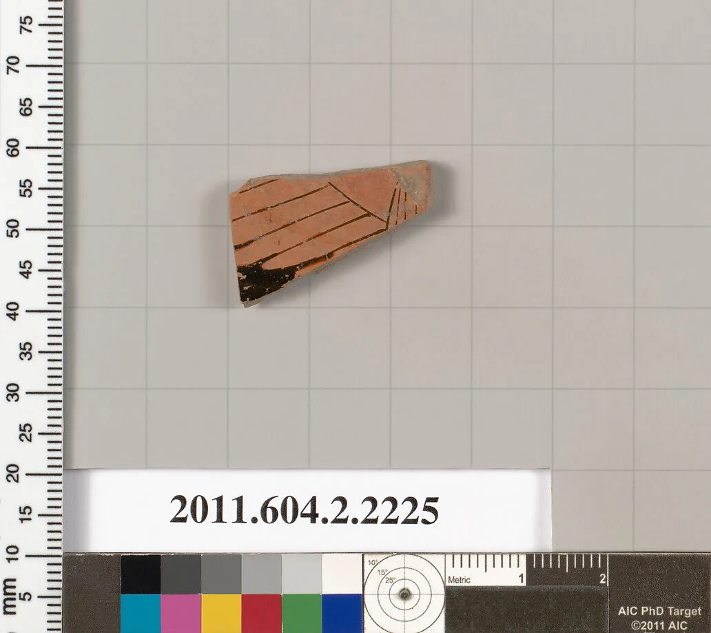 Terracotta fragment of a pot; unglazed on the inside — Unknown