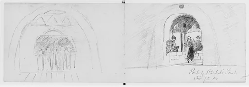 Porch of Rachael's Tomb, 1904 (from Sketchbook)