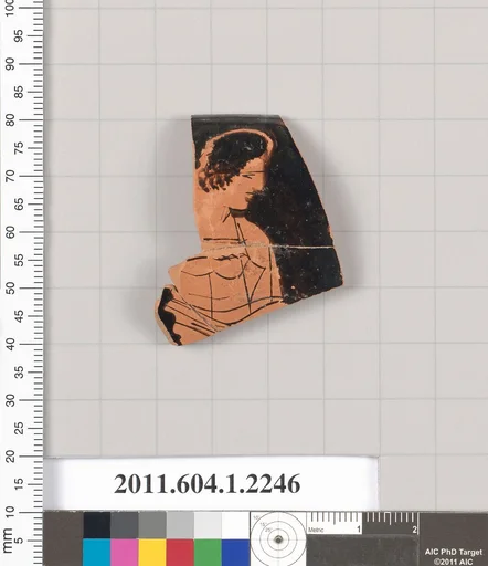 Terracotta rim fragment of a kylix (drinking cup)